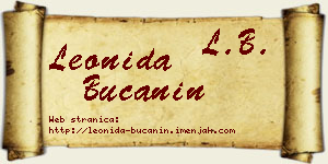 Leonida Bučanin vizit kartica